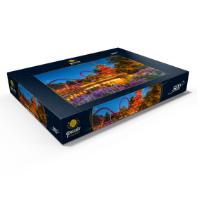 Darstellung des Puzzle Motivs Chinesische Pagode am Tivoli See im Vergnügungspark - Puzzleteile: 500