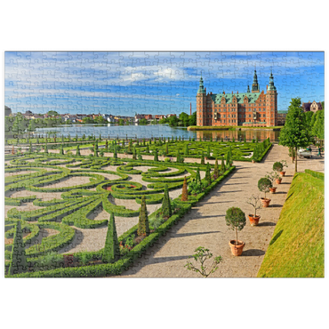 puzzleplate Wasserschloss Frederiksborg, Hilleröd, Seeland, Dänemark 500 Puzzle