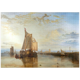 Darstellung des Puzzle-Motivs Dort or Dordrecht: The Dort packet-boat from Rotterdam becalmed – Puzzleteile: 1000