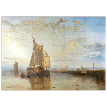 puzzleplate Dort or Dordrecht: The Dort packet-boat from Rotterdam becalmed 100 Puzzle