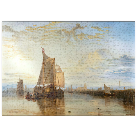 puzzleplate Dort or Dordrecht: The Dort packet-boat from Rotterdam becalmed 500 Puzzle