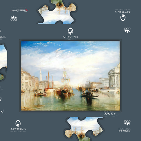 Venice, from the Porch of Madonna della Salute 1000 Puzzle Schachtel 3D Modell