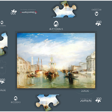 Venice, from the Porch of Madonna della Salute 100 Puzzle Schachtel 3D Modell