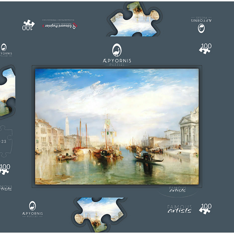 Venice, from the Porch of Madonna della Salute 100 Puzzle Schachtel 3D Modell