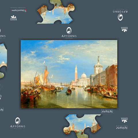 Venice: The Dogana and San Giorgio Maggiore 1000 Puzzle Schachtel 3D Modell
