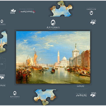 Venice: The Dogana and San Giorgio Maggiore 100 Puzzle Schachtel 3D Modell
