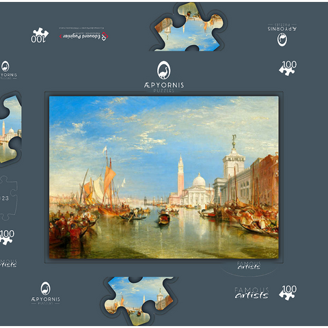 Venice: The Dogana and San Giorgio Maggiore 100 Puzzle Schachtel 3D Modell