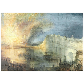 Darstellung des Puzzle Motivs The Burning of the Houses of Lords and Commons, October 16, 1834 - Puzzleteile: 100