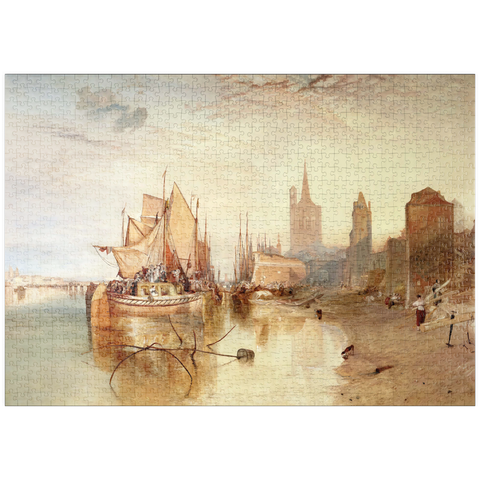 puzzleplate Cologne, the Arrival of a Packet-Boat: Evening 1000 Puzzle