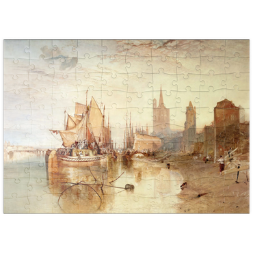 puzzleplate Cologne, the Arrival of a Packet-Boat: Evening 100 Puzzle