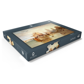 Alternative Darstellung des Puzzle-Motivs Cologne, the Arrival of a Packet-Boat: Evening – Puzzleteile: 200