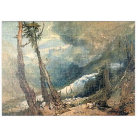 Darstellung des Puzzle Motivs Mer de Glace, in the Valley of Chamouni, Switzerland - Puzzleteile: 500