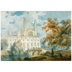 Darstellung des Puzzle-Motivs Clare Hall and King’s College Chapel, Cambridge, from the Banks of the River Cam – Puzzleteile: 1000