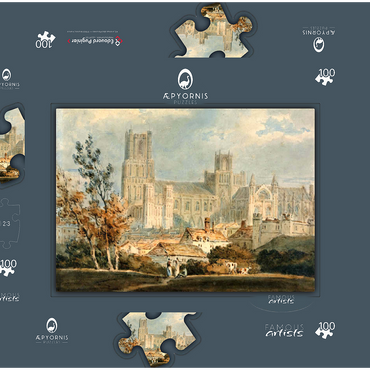 View of Ely Cathedral 100 Puzzle Schachtel 3D Modell
