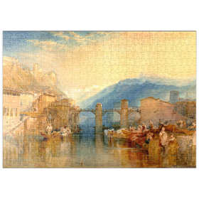 Darstellung des Puzzle Motivs Grenoble Bridge - Puzzleteile: 500