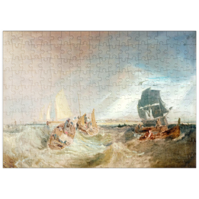 Darstellung des Puzzle Motivs Shipping at the Mouth of the Thames - Puzzleteile: 200