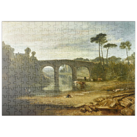 Darstellung des Puzzle-Motivs Whalley Bridge and Abbey – Puzzleteile: 200
