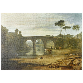 Darstellung des Puzzle-Motivs Whalley Bridge and Abbey – Puzzleteile: 500