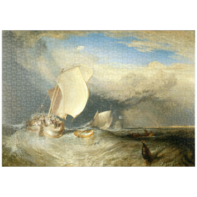 Darstellung des Puzzle-Motivs Fishing Boats with Hucksters Bargaining for Fish – Puzzleteile: 1000