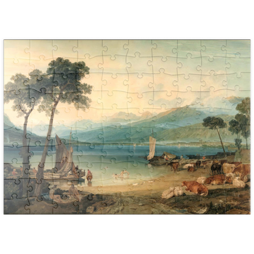 puzzleplate Lake Geneva and Mount Blanc 100 Puzzle