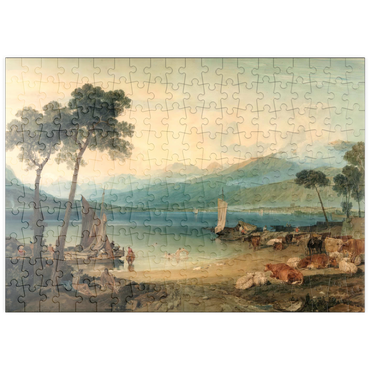 puzzleplate Lake Geneva and Mount Blanc 200 Puzzle