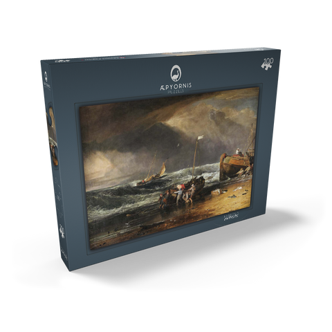 A Coast Scene with Fishermen Hauling a Boat Ashore 100 Puzzle Schachtel Ansicht2