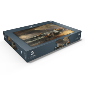 Alternative Darstellung des Puzzle-Motivs A Coast Scene with Fishermen Hauling a Boat Ashore – Puzzleteile: 500