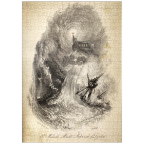 Darstellung des Puzzle Motivs St. Michael's Mount, Shipwreck of Lycidas - Puzzleteile: 1000