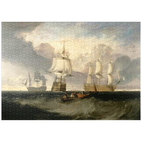 Darstellung des Puzzle-Motivs The Victory Returning from Trafalgar, in Three Positions – Puzzleteile: 1000