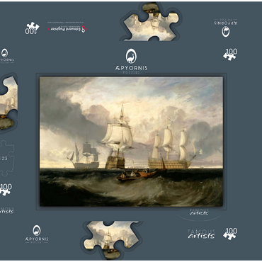 The Victory Returning from Trafalgar, in Three Positions 100 Puzzle Schachtel 3D Modell