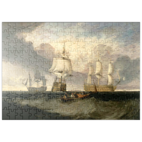 Darstellung des Puzzle-Motivs The Victory Returning from Trafalgar, in Three Positions – Puzzleteile: 200