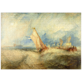 Darstellung des Puzzle-Motivs Van Tromp, going about to please his Masters, Ships a Sea, getting a Good Wetting – Puzzleteile: 1000