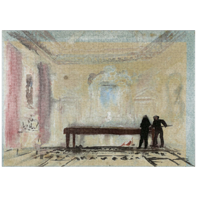 Darstellung des Puzzle Motivs The Billiard Players - Puzzleteile: 1000