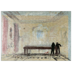 Darstellung des Puzzle Motivs The Billiard Players - Puzzleteile: 200