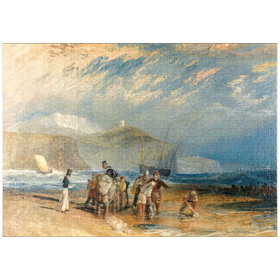 Darstellung des Puzzle-Motivs Folkestone Harbour and Coast to Dover – Puzzleteile: 1000