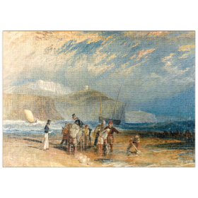 Darstellung des Puzzle-Motivs Folkestone Harbour and Coast to Dover – Puzzleteile: 500