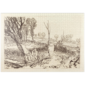 Darstellung des Puzzle Motivs Hedging and Ditching - Puzzleteile: 1000