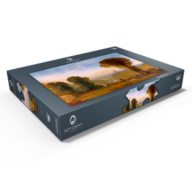 Darstellung des Puzzle Motivs Italian Landscape with Bridge and Tower - Puzzleteile: 1000