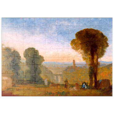 puzzleplate Italian Landscape with Bridge and Tower 100 Puzzle