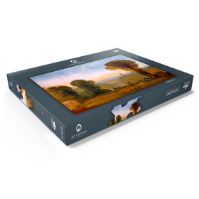 Darstellung des Puzzle Motivs Italian Landscape with Bridge and Tower - Puzzleteile: 200