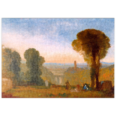 puzzleplate Italian Landscape with Bridge and Tower 500 Puzzle