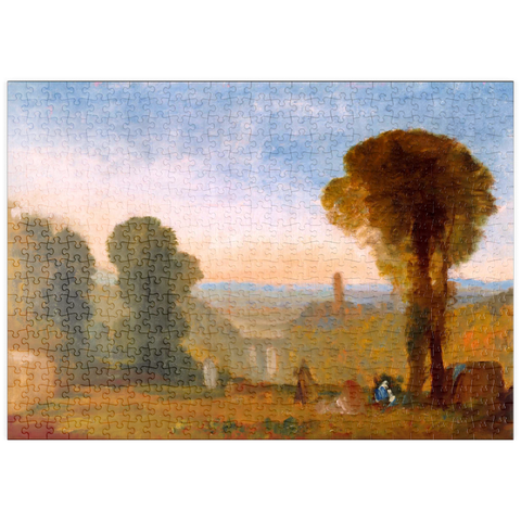 puzzleplate Italian Landscape with Bridge and Tower 500 Puzzle