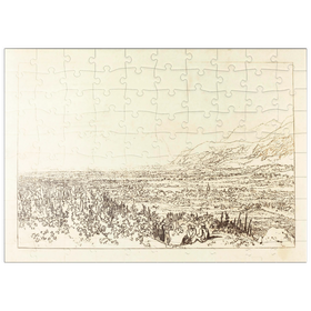 Darstellung des Puzzle Motivs Chain of Alps from Grenoble to Chamberi - Puzzleteile: 100