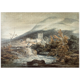 Darstellung des Puzzle Motivs Llanthony Abbey, Monmouthshire - Puzzleteile: 1000