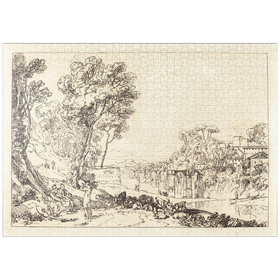 Darstellung des Puzzle Motivs The Woman and Tambourine - Puzzleteile: 1000