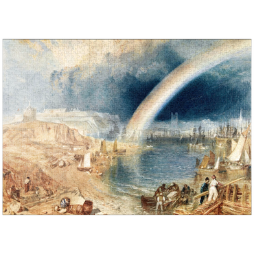 puzzleplate Plymouth with a Rainbow 1000 Puzzle
