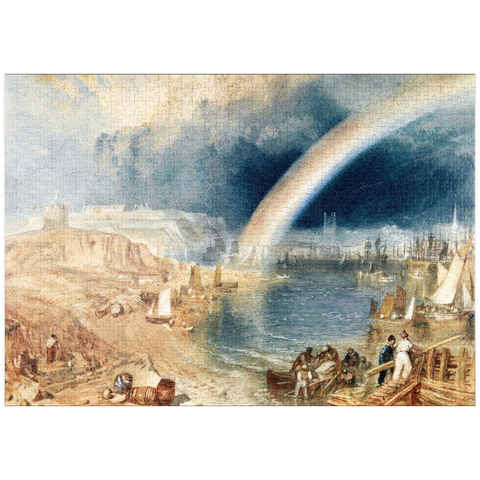 puzzleplate Plymouth with a Rainbow 1000 Puzzle