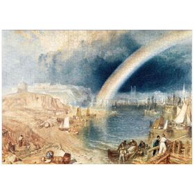 Darstellung des Puzzle Motivs Plymouth with a Rainbow - Puzzleteile: 1000
