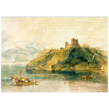 puzzleplate Château de Rinkenberg, on the Lac de Brienz, Switzerland 1000 Puzzle