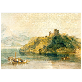 Darstellung des Puzzle Motivs Château de Rinkenberg, on the Lac de Brienz, Switzerland - Puzzleteile: 1000